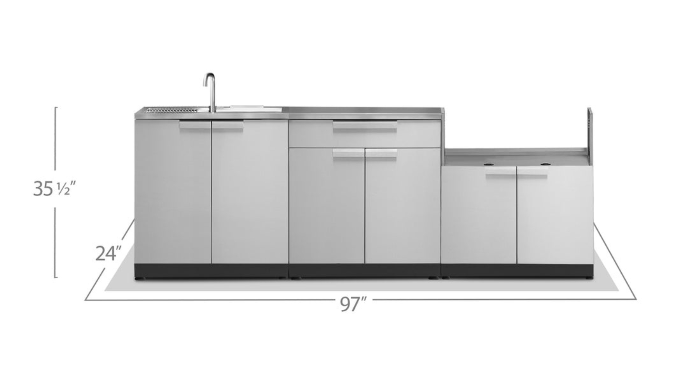 New Age outdoor kitchen cabinet configurations