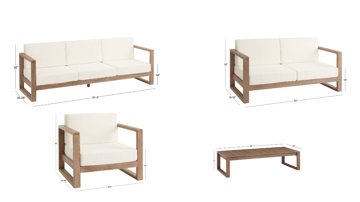 World Market Segovia Eucalyptus Outdoor Sofa Collection