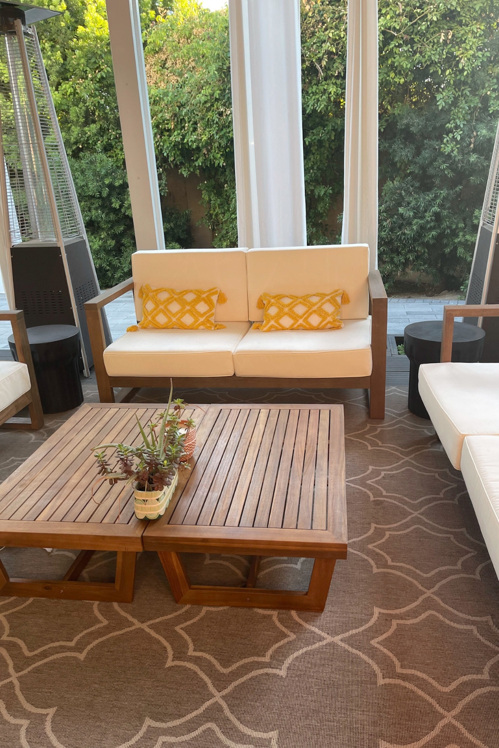 World Market Segovia Eucalyptus Outdoor Sofa - Loveseat